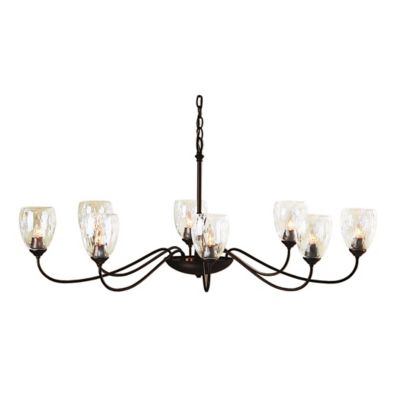 Oval Eight Arms Chandelier With Water Glass by Hubbardton Forge - Starlight Lighting USA and Canada